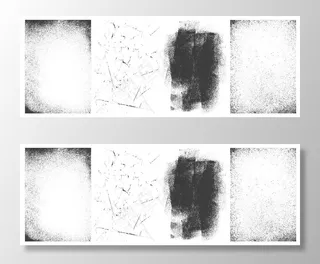 复古垃圾横幅banner套装