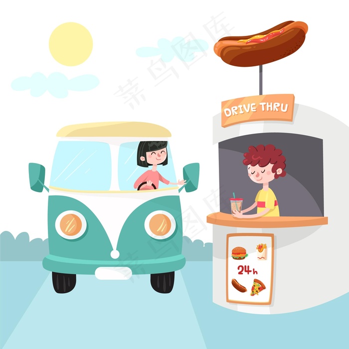 免下车窗口图示