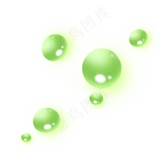 绿色闪亮小清新立体水滴