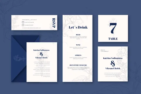 婚礼文具套装模板