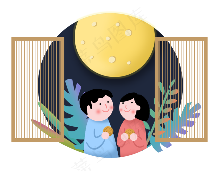 中秋节月亮圆月中秋佳节团圆