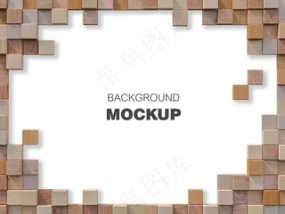 立体木墙三维渲染图