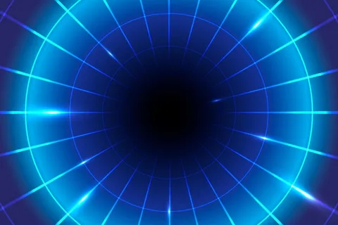 霓虹蓝光几何背景