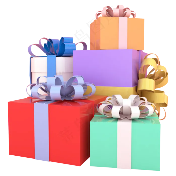 立体电商礼盒(2000X2000(DPI:300))psd模版下载