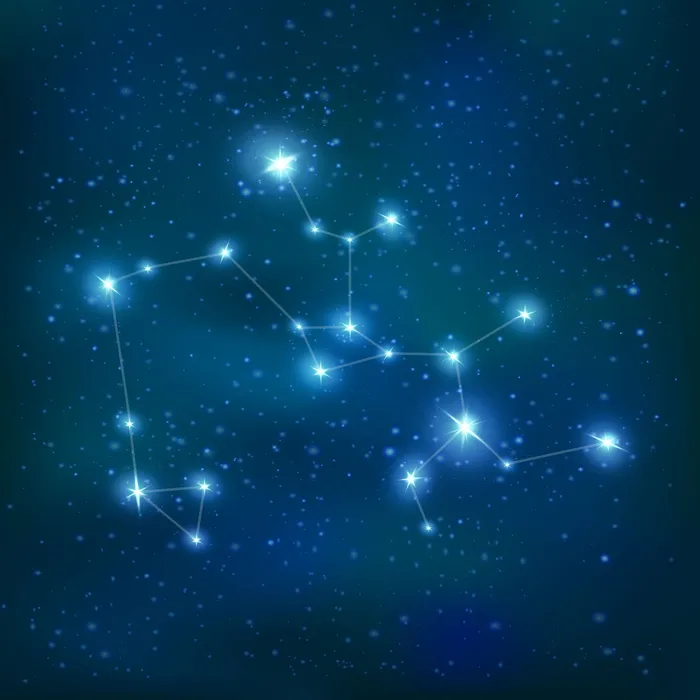 在夜空中有大小星星的人马座黄道十二宫eps,ai矢量模版下载