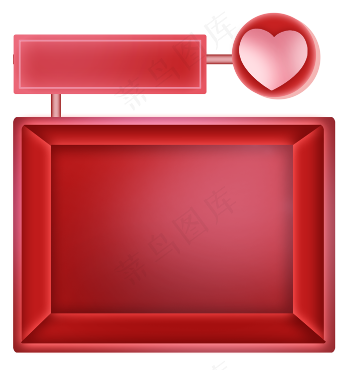 情人节红色金属感展台