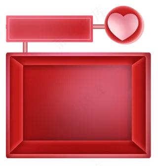 情人节红色金属感展台