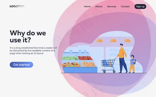 父子在超市买菜