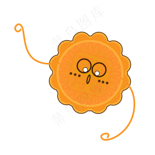 中秋月饼表情包卡通形象设计元素