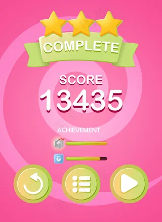 有趣的gui粉色肖像级别完整弹出界面