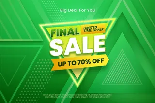 具有特殊折扣的真实销售背景