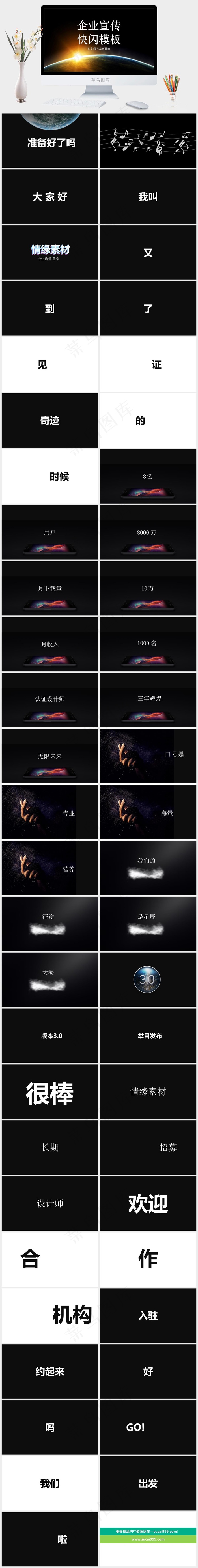 企业宣传
黑色科技硬朗PPT模板