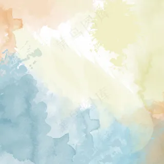 水彩质地，色调柔和