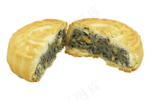 掰开黑芝麻月饼 掰开黑芝麻月饼