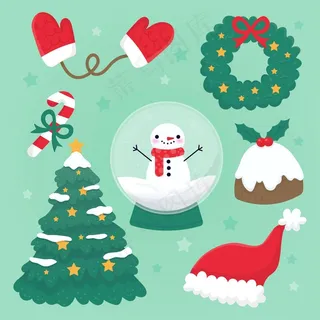 手绘圣诞元素系列