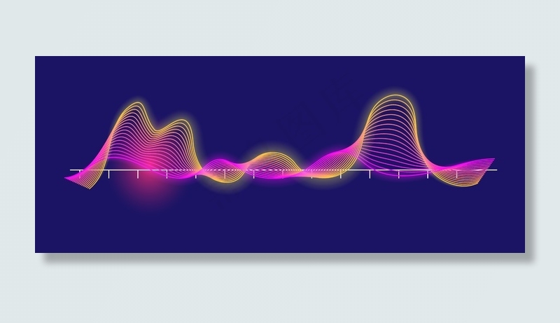 暗背景下分离的韵律声波谱