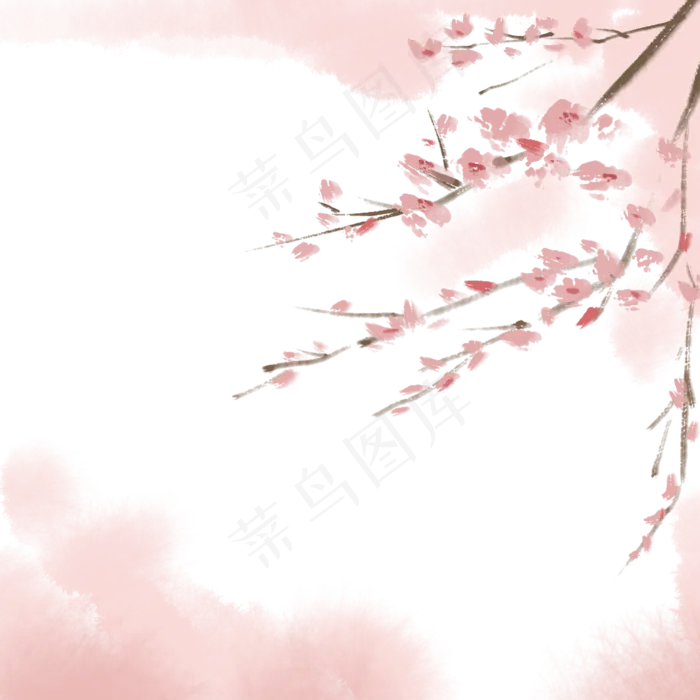 唯美古风梅花(2000X2000(DPI:300))psd模版下载