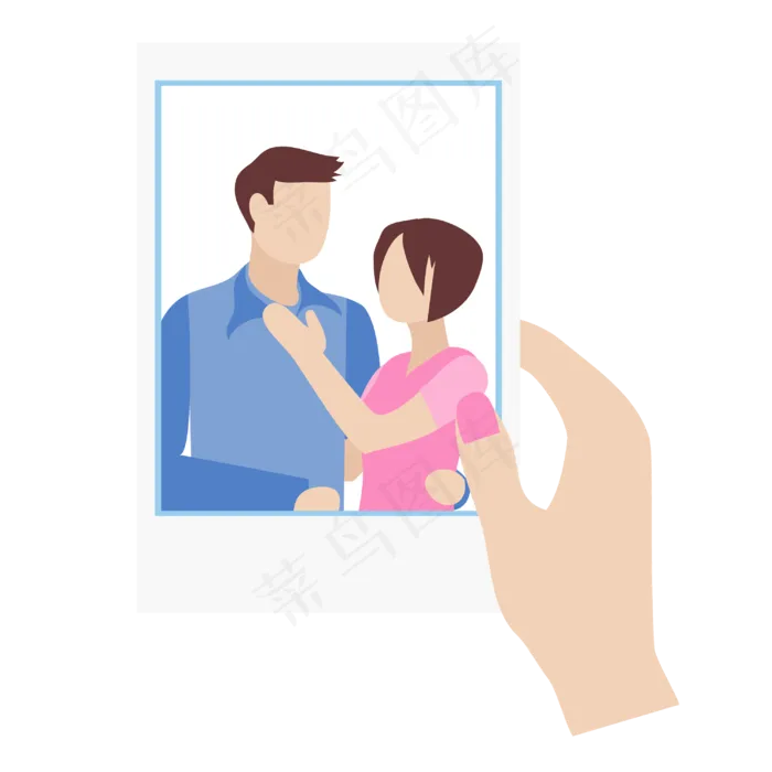 七夕情侣拍照(3000*3000px 300 dpi )ai矢量模版下载