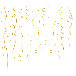 节日庆祝派对礼花丝带碎片,免抠元素