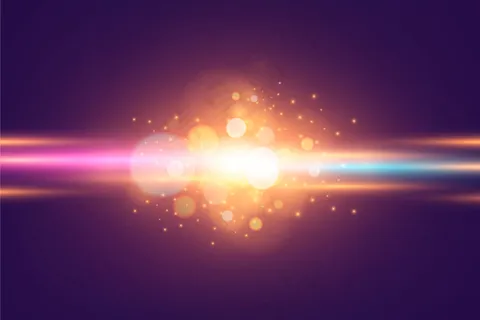 波基背景与闪耀的灯光