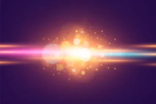 波基背景与闪耀的灯光