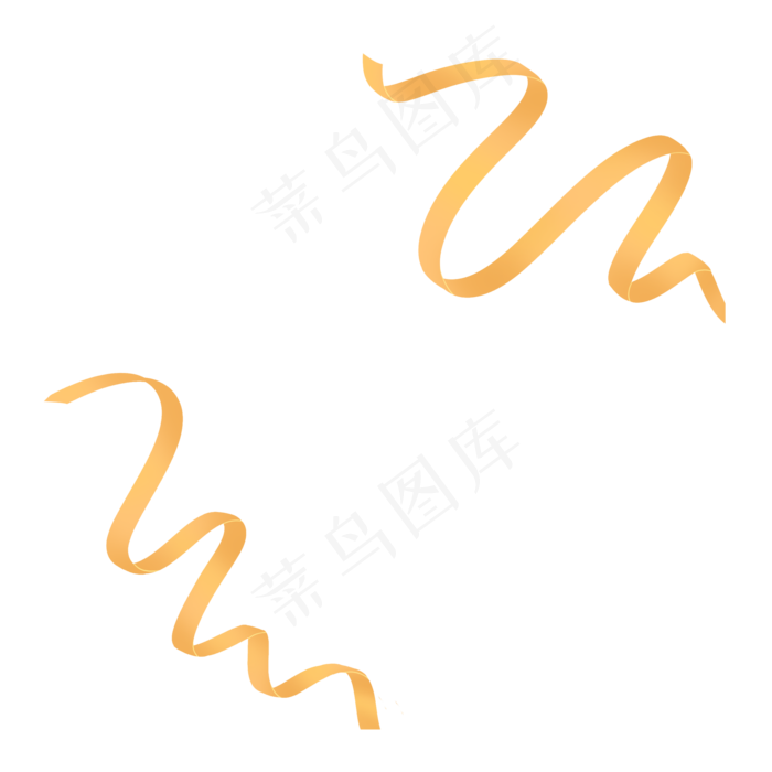 金色雅致对角飘带丝带彩带(2000X2000(DPI:300))psd模版下载