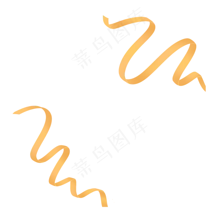 金色雅致对角飘带丝带彩带(2000X2000(DPI:300))psd模版下载