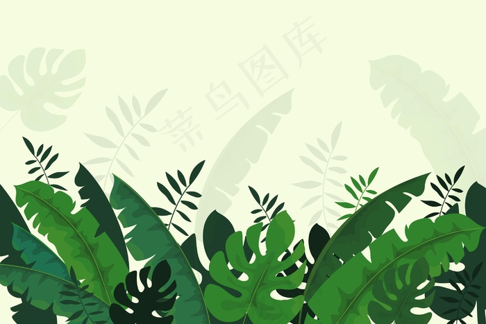 热带壁画设计eps,ai矢量模版下载