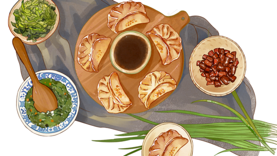 冬季立冬节气团圆美食饺子