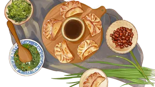 冬季立冬节气团圆美食饺子