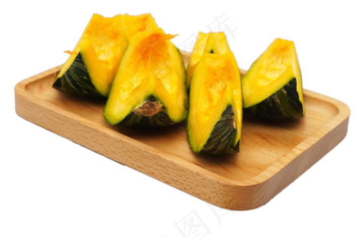 一盘切开的南瓜