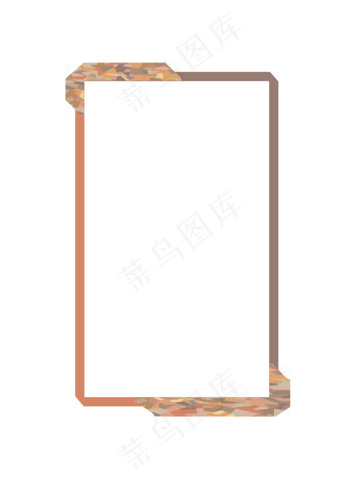 迷彩边框纹理设计免抠