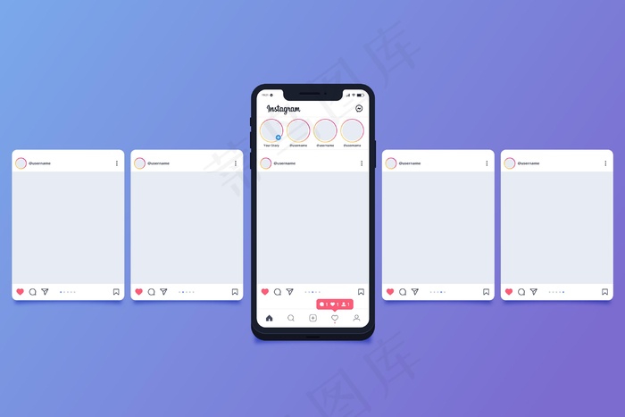 Instagram转盘接口eps,ai矢量模版下载