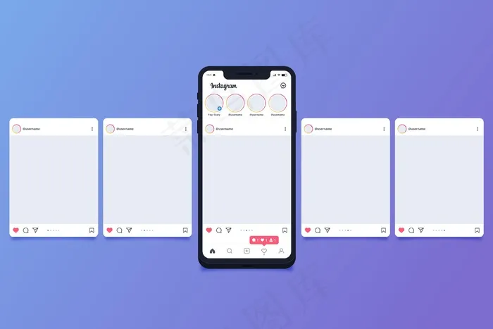 Instagram转盘接口eps,ai矢量模版下载