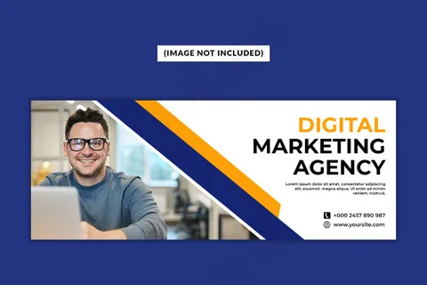 数字营销机构facebook封面模板