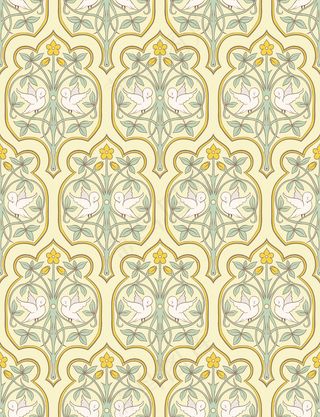 黄色的鸽子和花