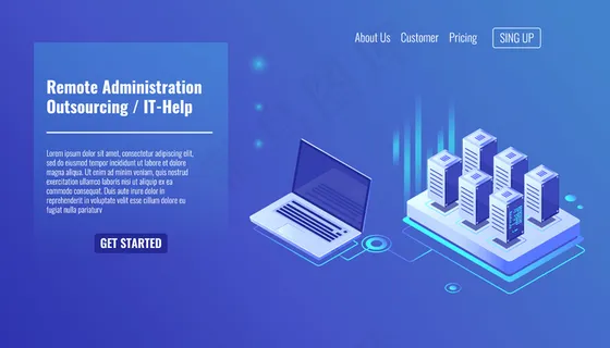 远程管理服务，外包概念，it帮助，服务器机房机架