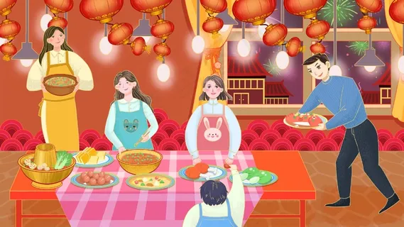 新年春节牛年2021烟火烟团圆聚餐 新年春节牛年2021烟火烟团圆聚餐