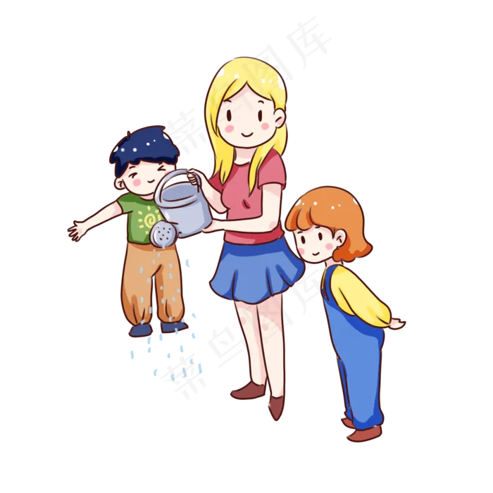 手绘卡通教师节园丁(2000X2000(DPI:300))psd模版下载