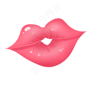 粉红色滋润七夕唇印