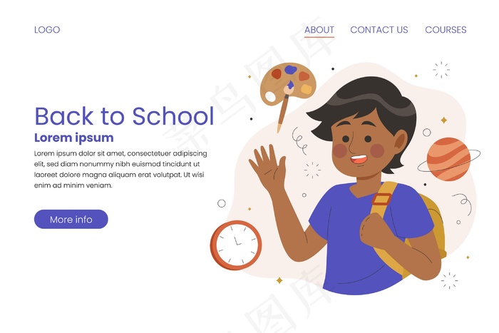 返回学校登录页eps,ai矢量模版下载