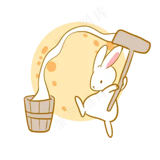 中秋玉兔捣年糕