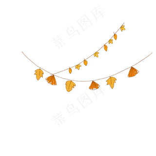 手绘秋叶商用素材