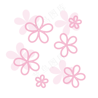 浅色梅花粉色飘落