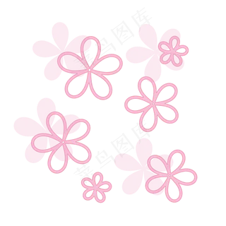 浅色梅花粉色飘落