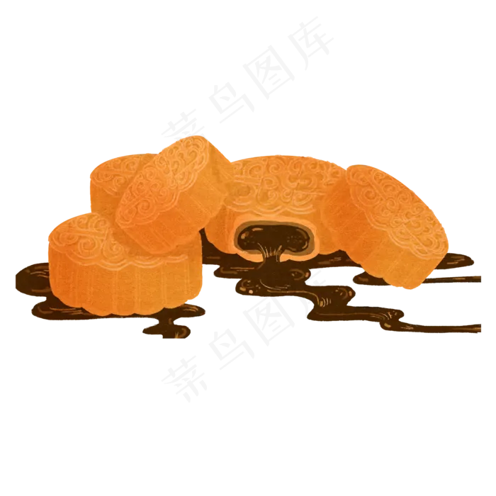  豆沙月饼 (2000X2000(DPI:300))psd模版下载