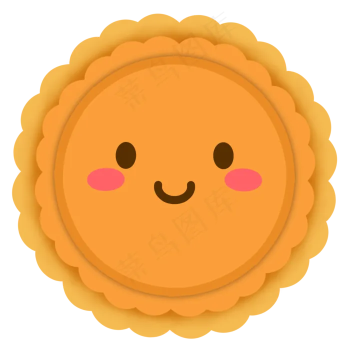 中秋节可爱卡通月饼(2000X2000(DPI:300))psd模版下载