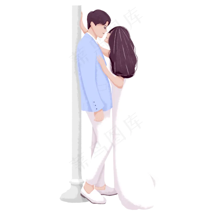 七夕节情侣婚纱照(2000X2000(DPI:300))psd模版下载