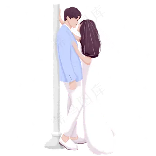 七夕节情侣婚纱照