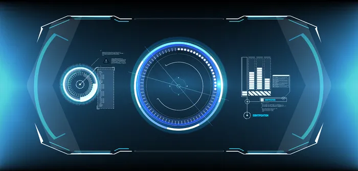 Hud ui gui未来用户界面屏幕元素集。电子游戏的高科技屏幕。eps,ai矢量模版下载